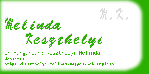 melinda keszthelyi business card